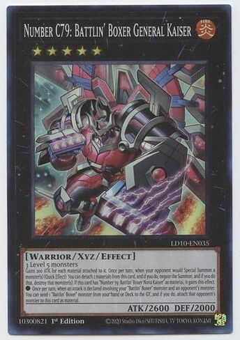 Number C79: Battlin' Boxer General Kaiser - LD10-EN035 - Super Rare - 1st Edition in Saudi Arabia