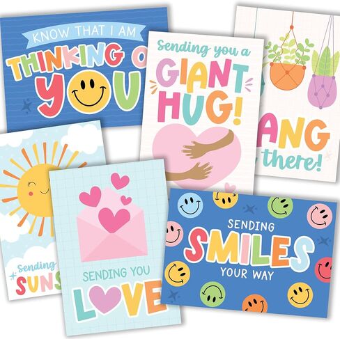 Hadley Designs Thinking of You Cards with Envelopes - 24 Hello Greeting Cards Thinking of You Card for Men & Women Bulk, Blank Encouragement Card for Kids, Just Because Cheerful Encouraging Notecards in Saudi Arabia