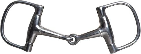 HILASON حصان بت شكل D حلقة أمامية نحاسية مرصعة بالفولاذ المقاوم للصدأ | بت الحصان | لقم الحصان الغربية | لقم حصان المشي | لقمة تدريب الحصان | بت الخيول | بت للخيول in Kuwait