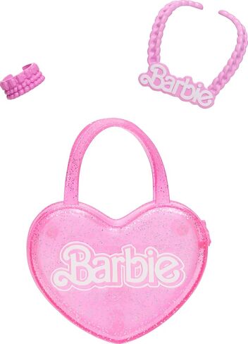 Barbie 28-in Dark Brown Hair Fashion Doll with Removable Fashions, Pink Top, Denim Skirt, & Cowboy Boots, Necklace, Glasses and Purse Accessory in Saudi Arabia