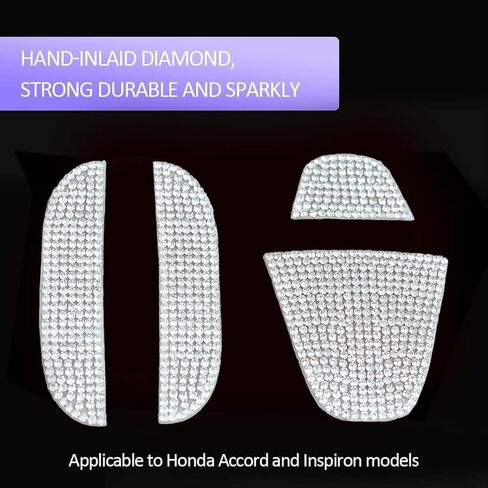 2 pcs Bling Volume Sound Radio Switch Knob Navigation Knob Trim Cover Crystal Rhinestones Trim Compatible with Honda Accord Accessory Sport EX EX-L Touring 2021 2020 2019 2018 in Saudi Arabia