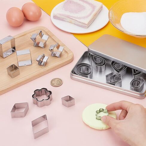 UniCraftale 30pcs 10 أنماط أنماط الكعكة ثقب الأدوات مجموعة 3 أحجام قلب نجم زهرة جولة جوفاء الكعك أدوات الفولاذ المقاوم للصدأ الفولاذ الثقب القطع مجموعة وفاة ل DIY خافتة مبلغ الشاي بعد الظهر يموت in Saudi Arabia