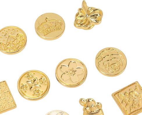 استبدال رأس Stamp Bordstract Wax ، 24 PCS Retro Antique Oras Wax Stamps Head مع صندوق تخزين وحقيبة لختم بطاقات الأظرف الزفاف in Kuwait