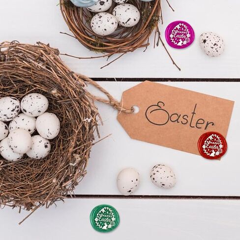 Riding Bunny Easter Wax Seal Stamp 1" Removable Brass Seal Head with Wooden Handle Vintage Embossed Letter Sealing Wax Stamp for Easter Invitations Party Envelope Gift Packag Decorate in Saudi Arabia