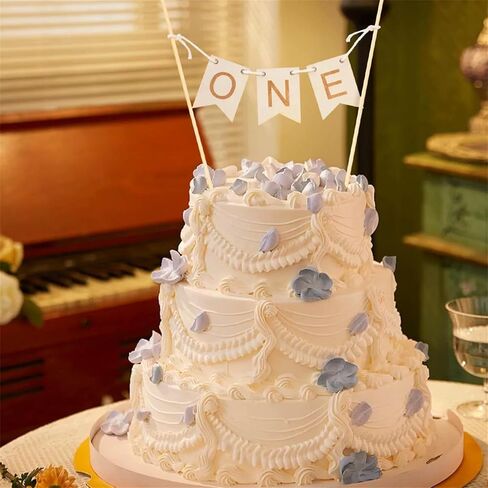 خشب Two Cake Topper عيد ميلاد سعيد كعكة أعلى القبعات استحمام الطفل الكعكة Topper 2th Birthday Party Banner أو Boys Girls Girl in Kuwait
