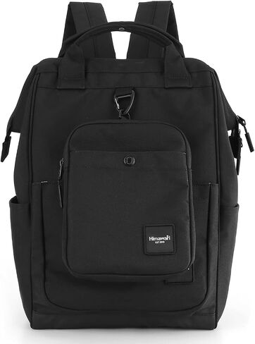 himawari 14.9 inch Women's Laptop Backpack, Large Capacity College Schoolbag, Waterproof Travel Bag for Men & Women-0403-03#Black in Kuwait