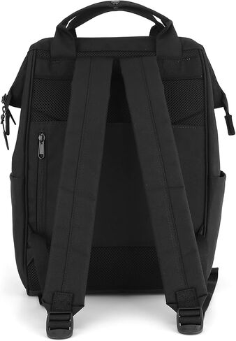 himawari 14.9 inch Women's Laptop Backpack, Large Capacity College Schoolbag, Waterproof Travel Bag for Men & Women-0403-03#Black in Kuwait
