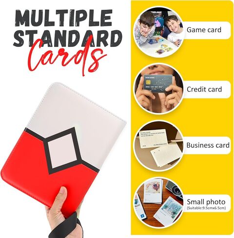 Card Card Binder 4 جيوب ، و Card Binder يناسب 400 بطاقة مع 50 أكمام قابلة للإزالة ، ومجلد بطاقة لـ MTG ، و TCG ، وبطاقات اللعبة وبطاقات الرياضة-الحمراء in Kuwait
