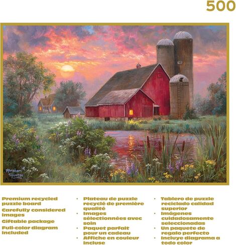 Buffalo Games - Gold - Abraham Hunter - End of Day - 500 Piece Jigsaw Puzzle للبالغين - اللغز الصعبة مثالية لليالي اللعبة in Saudi Arabia