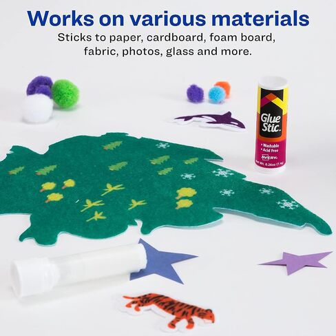Avery 98095 Permanent Glue Stics, White Application.26 oz, Stick, 6/Pack in Saudi Arabia