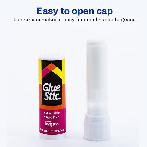 Avery 98095 Permanent Glue Stics, White Application.26 oz, Stick, 6/Pack in Saudi Arabia