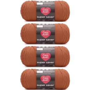 Red Hearts Super Saver Sienna Yarn - 4 حزمة من 198g/7oz - الأكريليك - 4 متوسطة (الصوفي) - 364 ياردة - الحياكة/الكروشيه in Saudi Arabia
