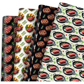 Pineraap 12 Sheets Hot Dog Wrapping Paper, Funny Gift Wrap Food Themed Gift Packing Paper for Birthday Party Holiday Christmas Baby Shower, 20 x 28 Inch in Kuwait