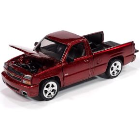2005 SS Custom Pickup Truck Candy Apple Red Muscle Trucks Series 1/64 Diecast Model Car بواسطة Auto World 64502-AWSP190B in Kuwait