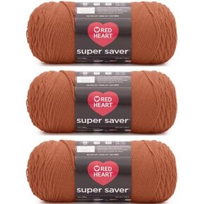 Red Hearts Super Saver Sienna Yarn - 3 حزمة من 198g/7oz - الأكريليك - 4 متوسطة (الصوفي) - 364 ياردة - الحياكة/الكروشيه in Kuwait