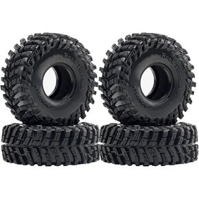 4PCS RC 1.0 inch Crawler Tires 63.5mm Tall Super Soft Sticky Rubber Tires Suitable for 1/18 TRX4M 1/24 AX24 SCX24 FCX24 FMS Ascent-18 Etc RC Crawler Car Upgrade Accessories in Kuwait