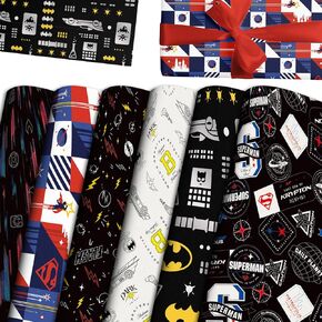 Charon Cute Hero Birthday Wrapping Paper 6 Style Mutil Color Festival Art Scrapbook Paper for Men Women Kids Birthday Wedding Baby Shower Graduation Anniversaries, 20 X 28 Inch (6 Sheet) in Kuwait