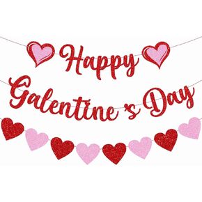 I Love You Garland Banner Red Black I Love You Bunting Banner with Glitter Heart Garland Decorations for Valentines Wedding Anniversary Decorations Supplies in Kuwait