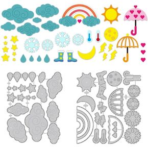 Weather Cutting Dies Sun Cloud Umbrella Card Making Die Stencil Carbon Steel Die Cuts Scrapbooking Embossing Template for Greeting Cards Craft Album Letter Party Invitation Envelope Decor in Kuwait