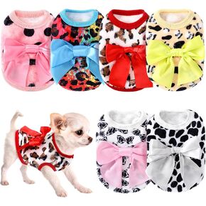 Shinylin 6 Pcs Dog Sweaters for Small Dogs for Winter, Leopard Print, Xs in Kuwait