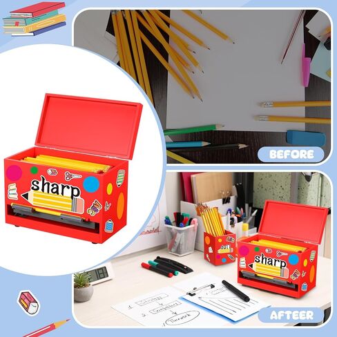 MIFOCI 8 PCS طقم موزع قلم رصاص خشبي للفصول الدراسية حامل القلم الخشبية موزع القش موزع حادة ومملة للرسالة للمعلمين تخزين لوازم الفصول الدراسية (الأزرق الفاتح) in Kuwait