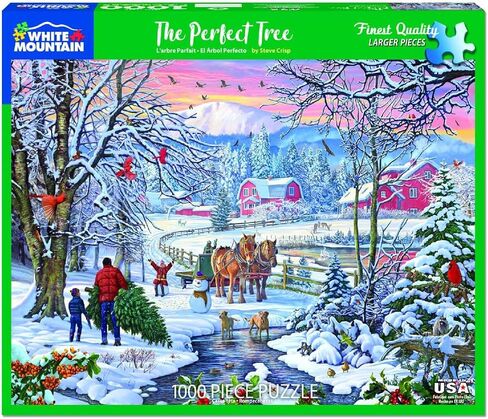 الجبل الأبيض The Perfect Tree Winter Buzzles 1000 قطعة لغز بانوراما للبالغين والأسرة in Saudi Arabia