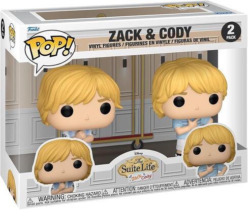 فونكو بوب! ديزني: جناح الحياة من Zack and Cody - Zack & Cody ، 2 pack - Finyl Figure - فكرة الهدية - البضائع الرسمية - ألعاب للأطفال والكبار in Saudi Arabia