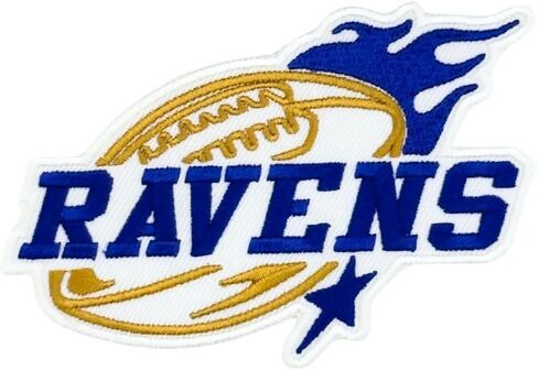 Siam Accs Fans Ravens Football Star Patch Patch American American Football Fan Team Team Iron on Sew On للملابس على الظهر جينز دراجة نارية على القبعات المخصصة للقبعات التكتيكية in Saudi Arabia