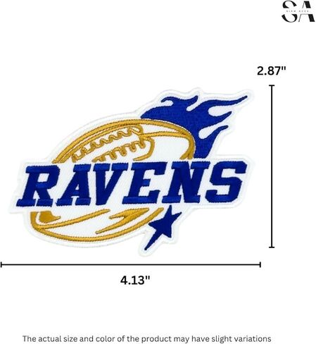 Siam Accs Fans Ravens Football Star Patch Patch American American Football Fan Team Team Iron on Sew On للملابس على الظهر جينز دراجة نارية على القبعات المخصصة للقبعات التكتيكية in Saudi Arabia