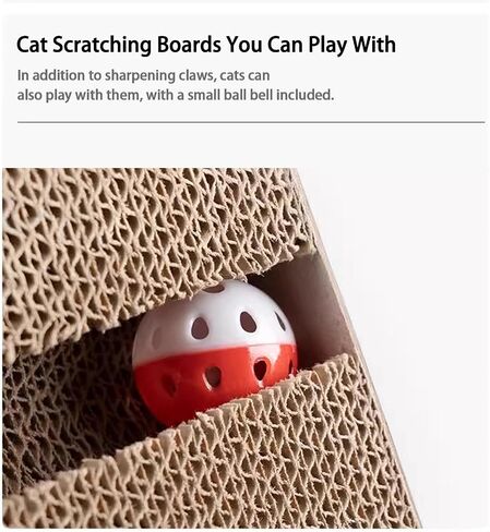 لوحة خدش Cat للجدار والأريكة ، 22.44 × 14.56 × 11.41 بوصة ورقة مموجة ، وظيفة خدش القط العمودي ، وسادة خدش متينة لشحذ المخلب ، غير التحطيم للقطط الداخلية in Kuwait