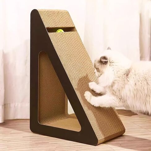 لوحة خدش Cat للجدار والأريكة ، 22.44 × 14.56 × 11.41 بوصة ورقة مموجة ، وظيفة خدش القط العمودي ، وسادة خدش متينة لشحذ المخلب ، غير التحطيم للقطط الداخلية in Kuwait