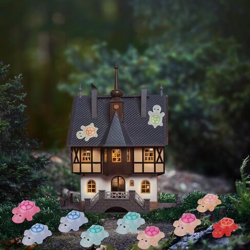 100pcs Luminous Mini Resin Turtles, Glow in The Dark Tiny Resin Turtles Tiny Animals to Hide Miniature Things Dollhouse Miniatures for Garden Micro Landscaping Decoration in Saudi Arabia