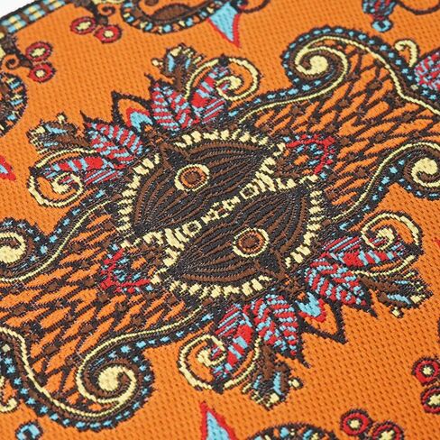 Odoria Dollhouse Area Rug Miniature: 1/12 Scale Throw Accent Rug Oriental for Vintage Living Room Kitchen - Mini Floor Carpet Border Paisley Orange in Saudi Arabia
