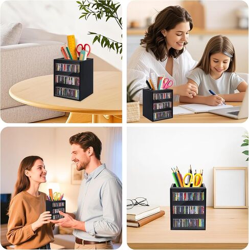Anxiety Bookshelf Ornament Mini Bookshelf Miniature Library with 100pcs Mini Books, Mini Bookstore, Shake Off Your Anxiety, Bookmark or Pencil Holder Organizer for Book Lovers Home Decor (White) in Kuwait