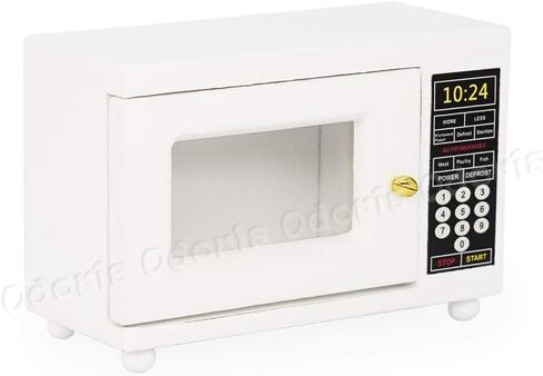 Odoria 1/12 Miniature Microwave Dollhouse Kitchen Accessories ، White in Saudi Arabia