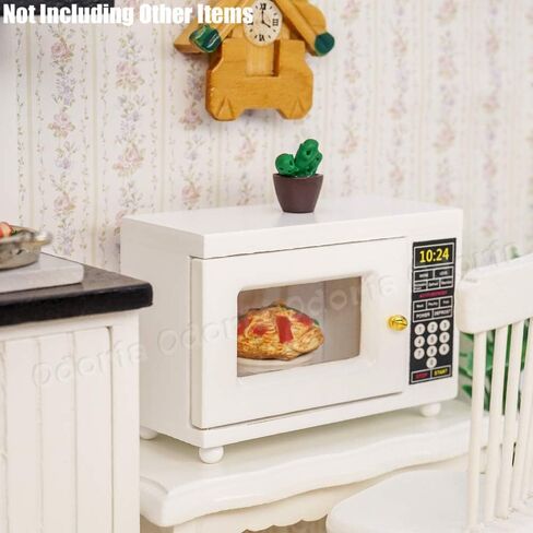 Odoria 1/12 Miniature Microwave Dollhouse Kitchen Accessories ، White in Saudi Arabia