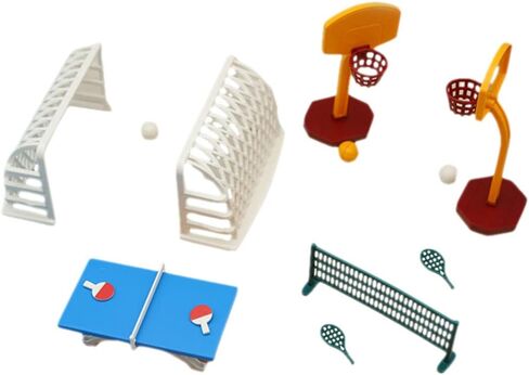 BESPORTBLE 1 Set of Mini Basketball Hoop for Dollhouse, Mini Basketball Hoop Plastic Miniature Sports Figurines Miniature Sports Equipment for Dollhouse in Saudi Arabia