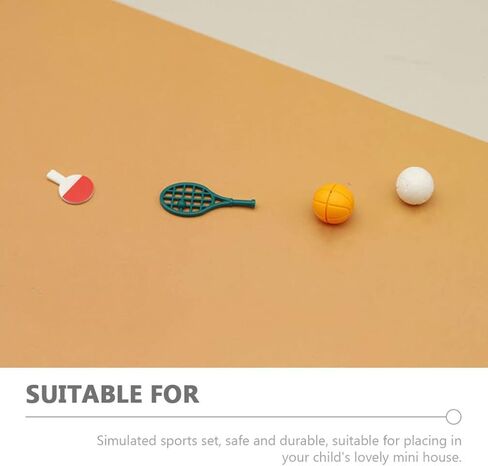 BESPORTBLE 1 Set of Mini Basketball Hoop for Dollhouse, Mini Basketball Hoop Plastic Miniature Sports Figurines Miniature Sports Equipment for Dollhouse in Saudi Arabia