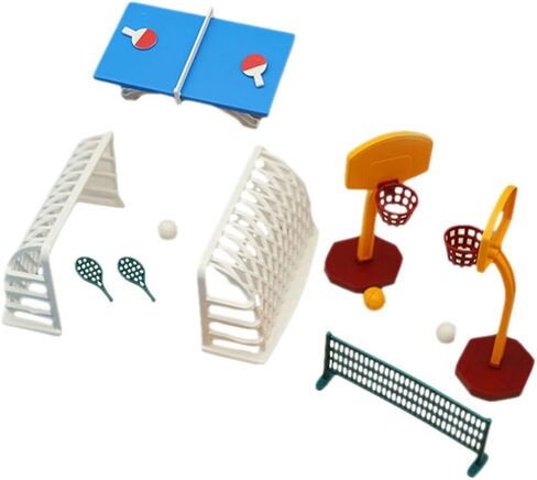 BESPORTBLE 1 Set of Mini Basketball Hoop for Dollhouse, Mini Basketball Hoop Plastic Miniature Sports Figurines Miniature Sports Equipment for Dollhouse in Saudi Arabia