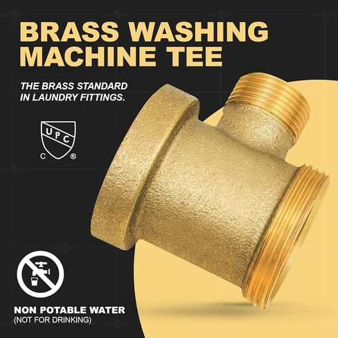 EVERFLOW WMT112S 1-1/2" BRASS WASHING MACHINE TEE WITH FIP TO SLIP JOINT CONNECTIONS in Saudi Arabia