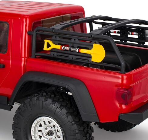 أدوات المجرفة المعدنية محاكاة الملحقات الزخرفية الزخارف المتوافقة مع Tamiya CC01 AXIAL SCX10 TRAXXAS RC4WD D90 D110 1/10 RC Crawler Truck Car (Black) in Kuwait
