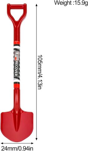 أدوات المجرفة المعدنية محاكاة الملحقات الزخرفية الزخارف المتوافقة مع Tamiya CC01 AXIAL SCX10 TRAXXAS RC4WD D90 D110 1/10 RC Crawler Truck Car (Black) in Kuwait