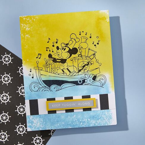 spellbinders Steamboat Willie Prosterpress Plate and Die Set ، 5 لوحات بطاقة Portspress in Saudi Arabia