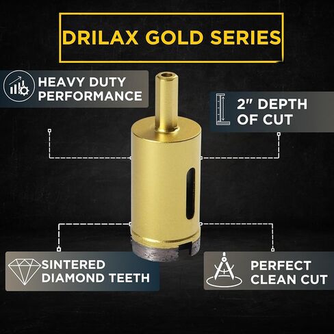 1 3/8 Diamond Concrete Hole Saw Masonry Core Drill Bit Heavy Duty for Brick, Cinder Block, Pavement, Foundation Walls, Concrete Standard Drill Shank 1-3/8 inch in Saudi Arabia