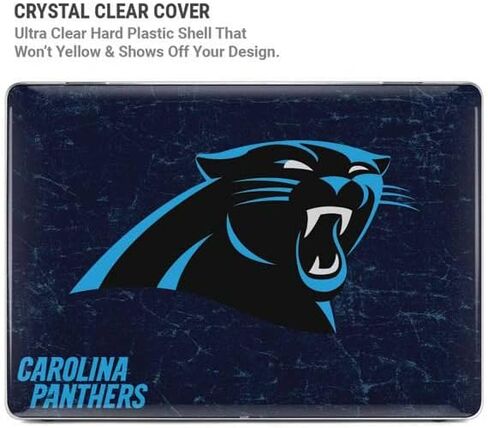 Skinit Case + Skin Compatible with MacBook Pro 14in (2021) - Officially Licensed NFL Carolina Panthers Distressed Design in Saudi Arabia