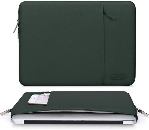 MOSISO Compatible with MacBook Air 15 inch Case 2023 Release A2941 M2 Chip, Plastic Hard Shell&Vertical Sleeve Bag&Keyboard Cover&Screen Protector&Storage Bag, Emerald Green in Saudi Arabia