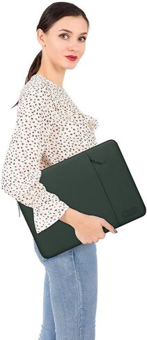 MOSISO Compatible with MacBook Air 15 inch Case 2023 Release A2941 M2 Chip, Plastic Hard Shell&Vertical Sleeve Bag&Keyboard Cover&Screen Protector&Storage Bag, Emerald Green in Saudi Arabia