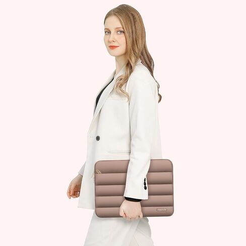 MOSISO Compatible with MacBook Air 13 inch Case 2022-2018 A2337 M1 A2179 A1932, Plastic Hard Shell&Puffy Horizontal Laptop Bag with Small Case&Keyboard Cover&Screen Protector&Storage Bag, Caramel Brow in Saudi Arabia