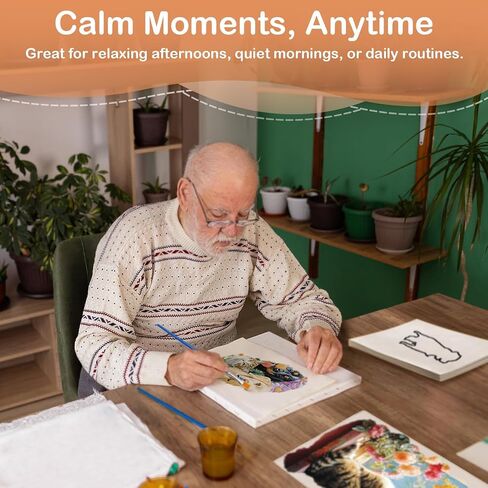 IKbodKI 24 Pcs Reusable Water Painting Toys for Dementia Products for Elderly - Dementia Activities for Seniors with 4 Brushes – Water Doodle Crafts for Alzheimer's Adults & Nursing Home Gifts (Pet) in Saudi Arabia