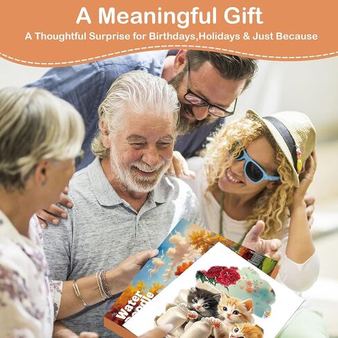 IKbodKI 24 Pcs Reusable Water Painting Toys for Dementia Products for Elderly - Dementia Activities for Seniors with 4 Brushes – Water Doodle Crafts for Alzheimer's Adults & Nursing Home Gifts (Pet) in Saudi Arabia